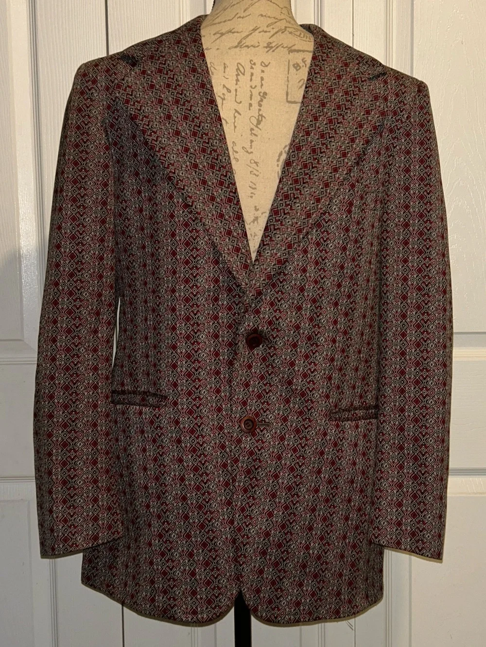 Vintage Men’s 50s Geometric Union Made Blazer Unisex